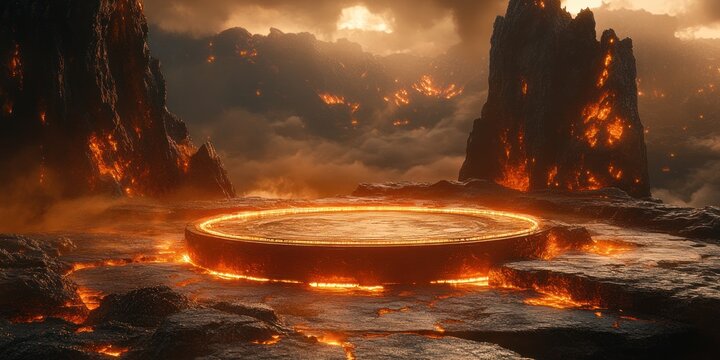 Volcanic Platform: A Fiery Digital Landscape