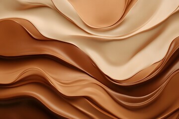 Obraz premium Mocha Mousse Abstract Background – Flowing Creamy Chocolate Texture