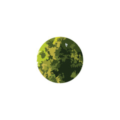 Figure circle, background, leaves geometric symbol simple logo vector