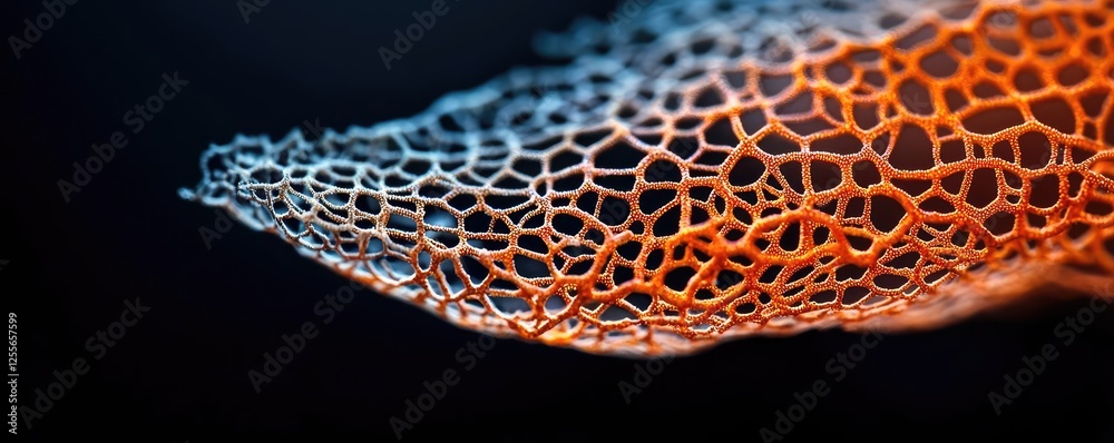 Aufkleber coral reefs microscopic concept. abstract close-up of a colorful, intricate network showcasing natur