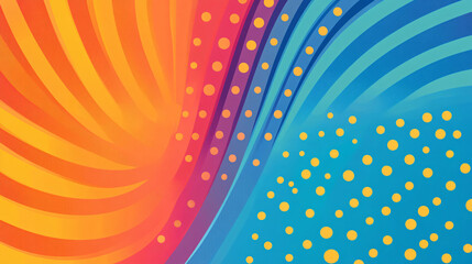 Abstract dynamic halftone dot style colorful background template banner illustration design