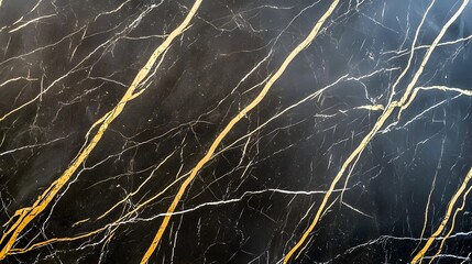 Elegant Black Marble with Golden Veins for Interior Design Projects