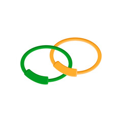 Animal Nose Ring Flat Icon, Vector illustration