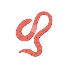 Earthworm Flat Icon, Vector illustration