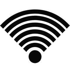 Obraz premium Wifi signal waves vector art illustration