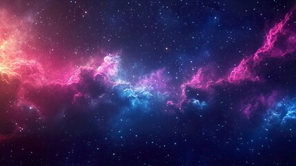 Fototapeta premium Colorful Starry Sky Anime Panorama 