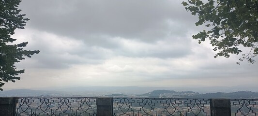 clouds over the city of braga portugal