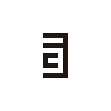 recommend clip art: Letter c and 3 square geometric symbol simple logo vector