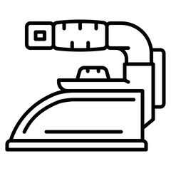 steam iron vector icon. home appliance icon line style. perfect use for logo, presentation, website, and more. modern icon design outline style