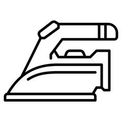 iron vector icon. home appliance icon line style. perfect use for logo, presentation, website, and more. modern icon design outline style