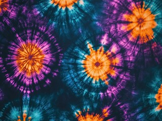 Fototapeta premium Abstract textured spiral folded rainbow colorful tie dye textured background. Colorful tie dye pattern abstract background.