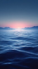Obraz premium sunset over the sea in 9:16 vertical orientation, best for social media post