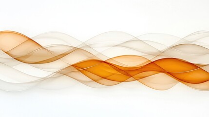 Obraz premium Elegant Abstract Waves in Soft Brown and Beige Tones for Minimalist Design Projects