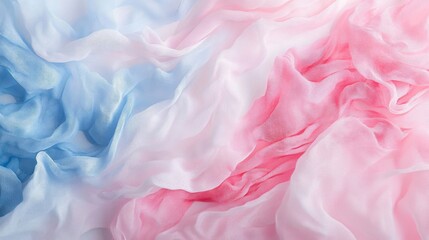 Fototapeta premium Pink and Blue Draped Lace Fabric Texture