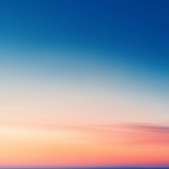 serene gradient of blue and pink hues in sky at sunset creates calming atmosphere.