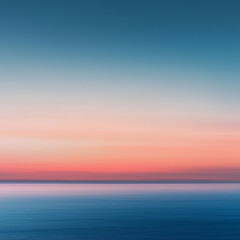 serene sunset over ocean, showcasing vibrant colors blending in sky and water.
