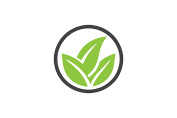 tree leaf vector silhouette isolated in white background