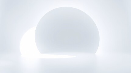 Abstract white background with glowing circular shapes