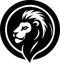 sketch vector illustration silhouette icon logo symbol mandala modern classic mythological animal lion 