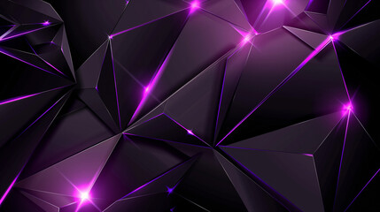 abstract purple background triangles glowing lights dark background polygonal shapes modern design