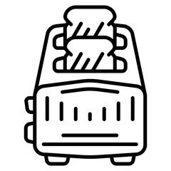 toaster vector icon. home appliance icon line style. perfect use for logo, presentation, website, and more. modern icon design outline style