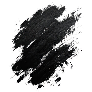 black pastel scratch scribbling texture isolated on transparent background