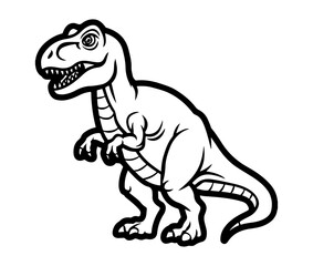 Dinosaur outline vector