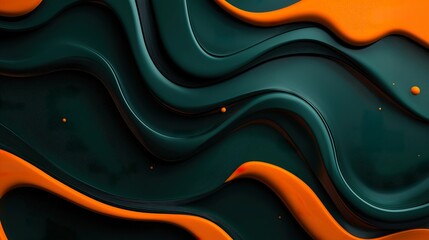 Teal & Orange Abstract Design
