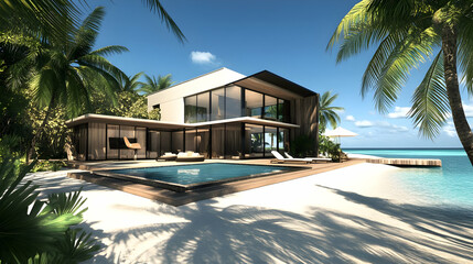 Luxury Beachfront Villa: Tropical Dream Home Design