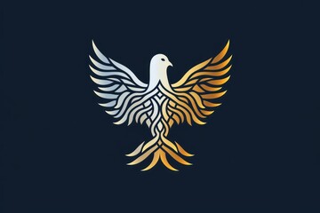 Fototapeta premium A dove symbolizes the Holy Spirit and divine presence, reflecting themes of unity, humility, and hope during important Christian celebrations like Maundy Thursday and Palm Sunday