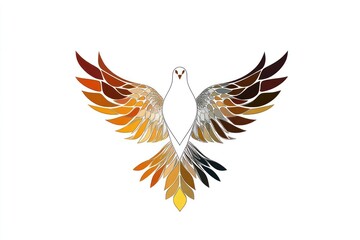 Obraz premium A dove with outstretched wings symbolizes peace and grace, embodying spiritual strength, unity, and divine presence in Christian faith during celebratory events