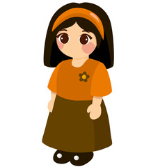 little girl with short hair