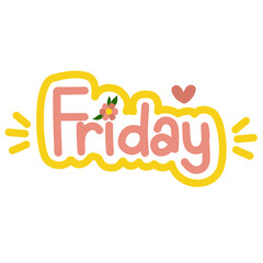 vector illustration of a friday