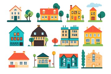 Fototapeta premium Collection of colorful houses