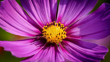 Obraz premium near up macro photography of purple cosmos flower