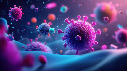 Immune cells attacking cancer groundbreaking medical breakthrough illustration in a laboratory setting for innovative research