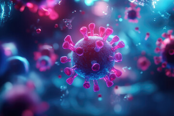 Car t cells attack cancer medical visualization illustration in a laboratory environment from a scientific viewpoint