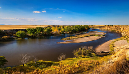 Obraz premium the platte river in nebraska