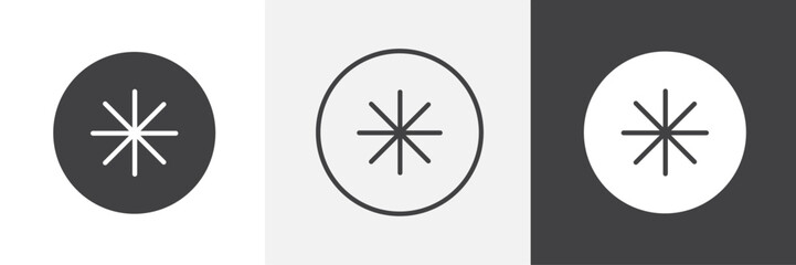 Asterisk vector icons collection graphic designs for ui designs