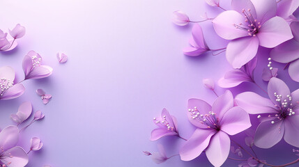 Fototapeta premium A purple flower with white petals is surrounded by a purple background