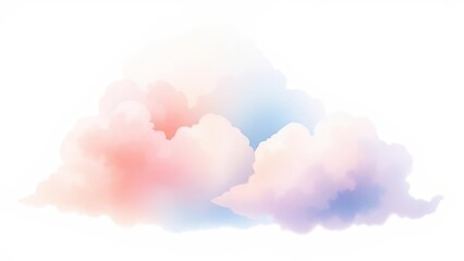 Pastel Cloudscape Dreamy Sky Background Soft Colors Fluffy Clouds