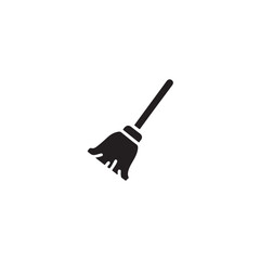 Broom icon silhouette vector image