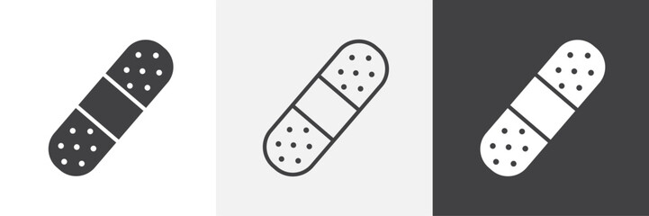 Band aid vector icons collection graphic designs for ui designs