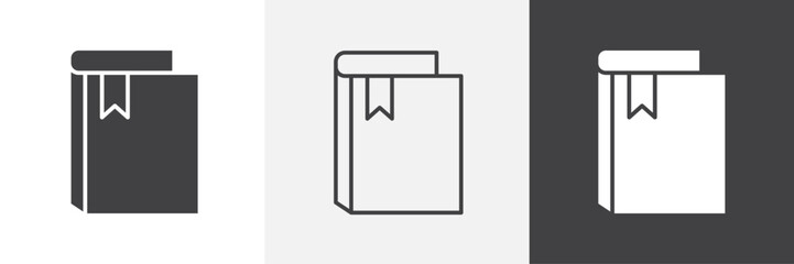 Book bookmark vector icons collection graphic designs for ui designs