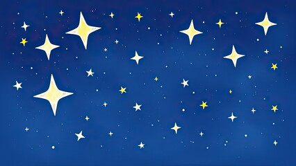 Twinkling Night Sky Celestial Stars Background Illustration