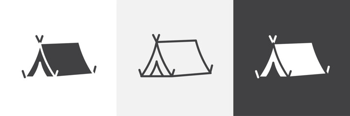 Camping vector icons collection graphic designs for ui designs © Creatives