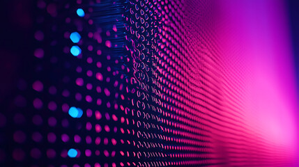 Obraz premium Abstract digital data flow, glowing pink and blue, server room background, technology concept