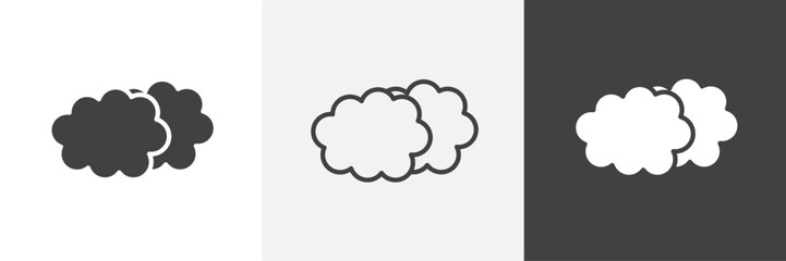 Clouds vector icons collection graphic designs for ui designs