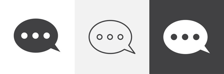Comment vector icons collection graphic designs for ui designs