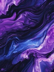 Obraz premium Abstract Fluid Art Background with Swirling Blue and Purple Hues